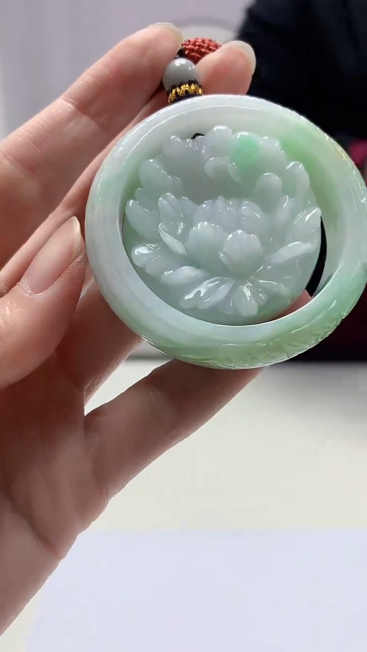 【闪购商品】定制翡翠未镶嵌4969zm-毛货挂件花牌98