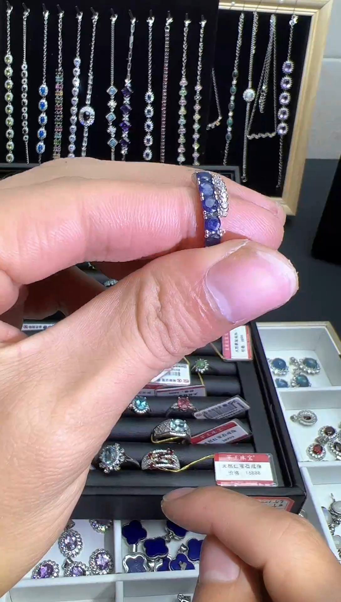 【闪购商品】蓝宝石戒指银S925镶嵌0000