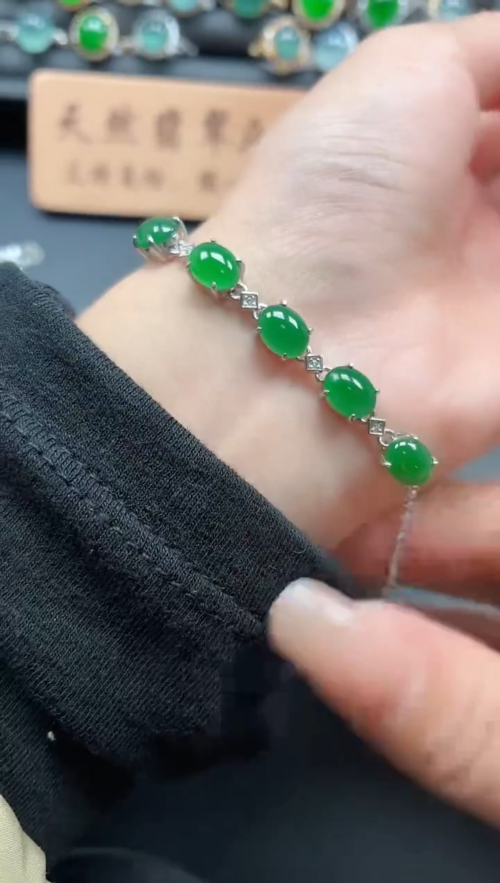 银S925镶嵌戒指翡翠111