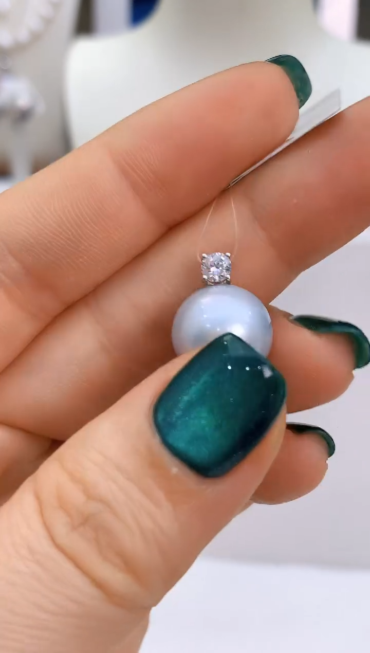 【闪购商品】淡水珍珠吊坠18K金镶嵌126 12-13mm