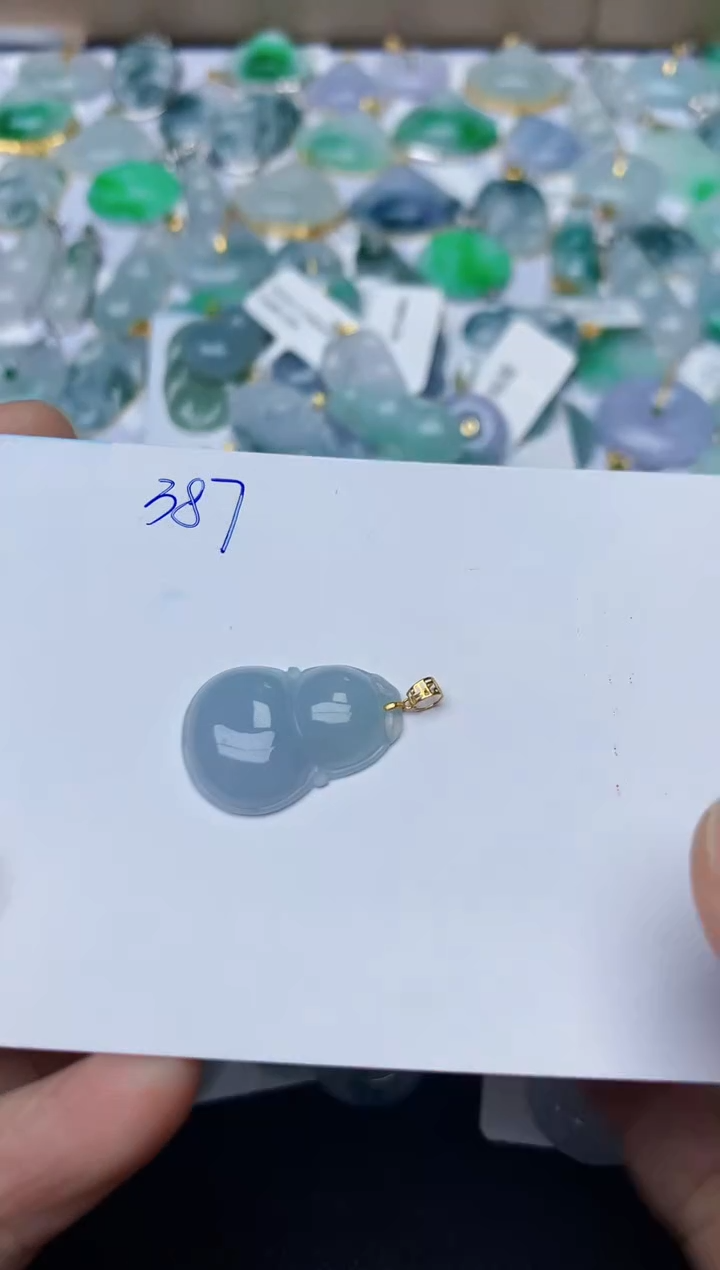 【闪购商品】翡翠颈饰18K金镶嵌天然翡翠A货  387