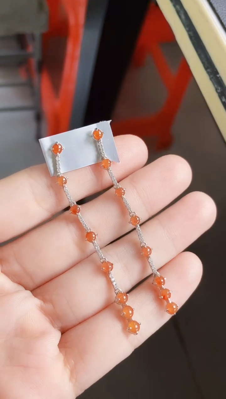 【闪购商品】翡翠耳饰银S925镶嵌546464