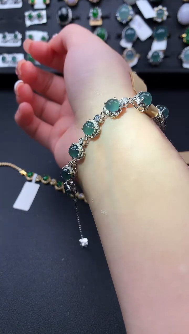 【闪购商品】翡翠戒指银S925镶嵌52141