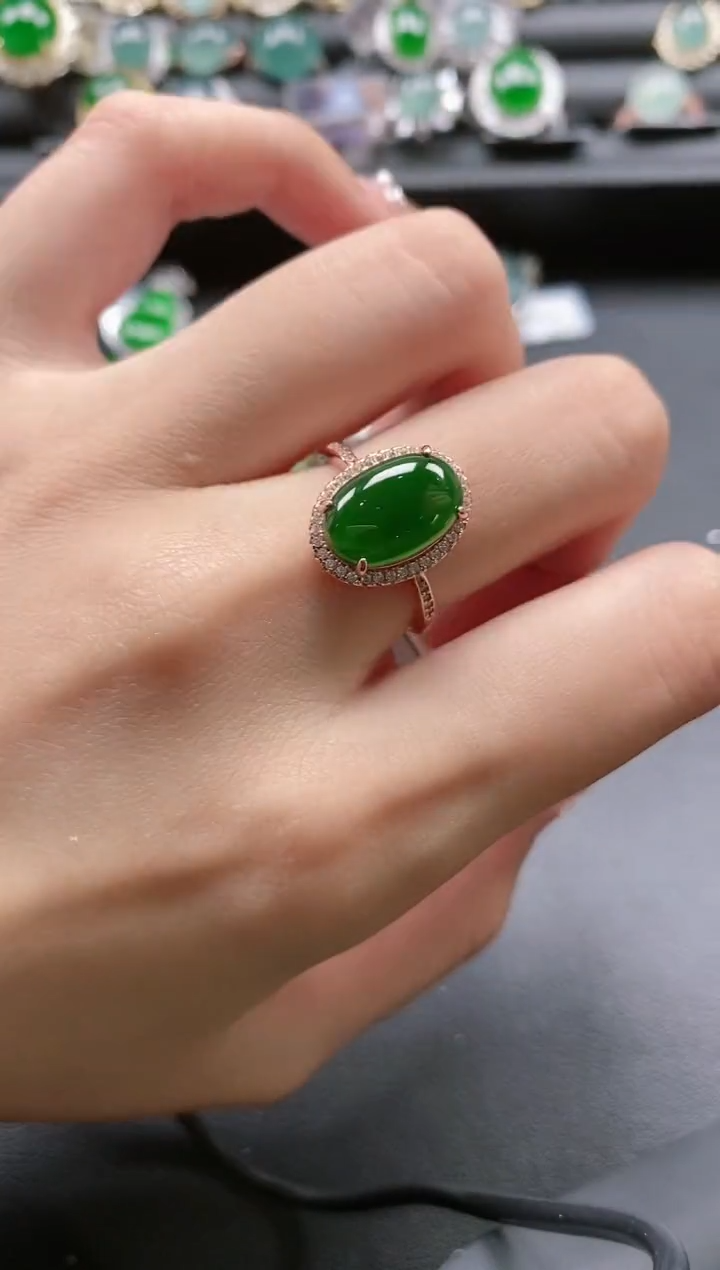 【闪购商品】翡翠戒指银S925镶嵌51511