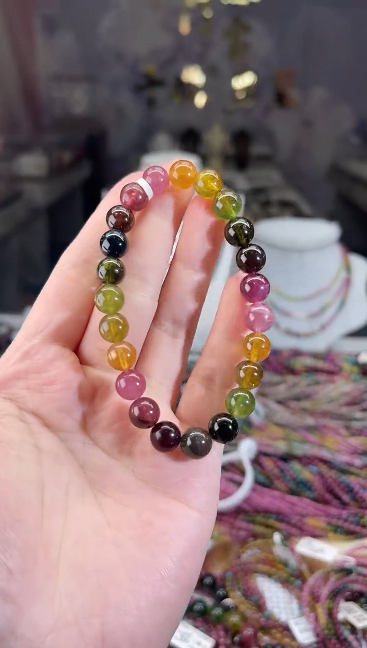 /未镶嵌碧玺8mm+碧玺单圈多样性发货