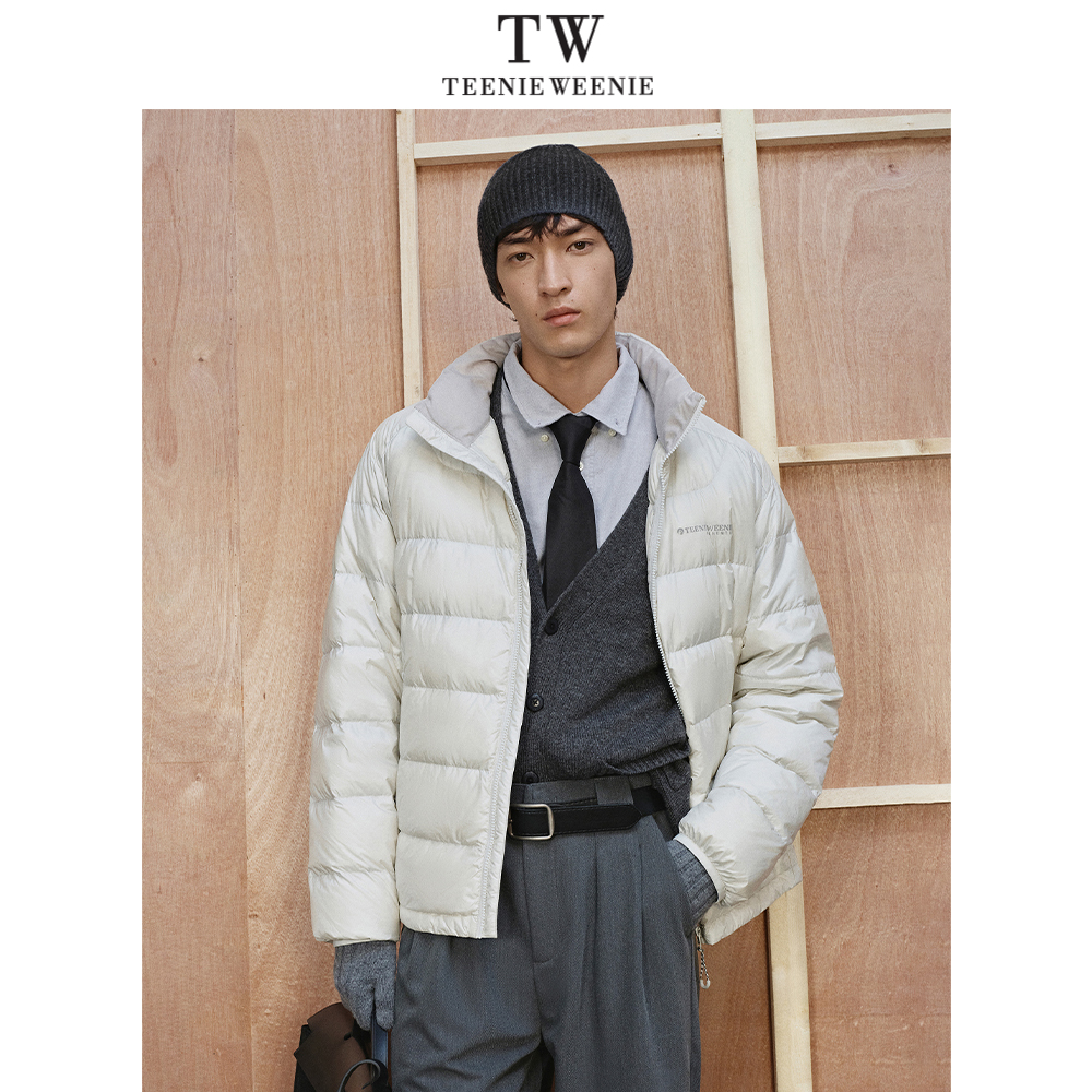 Teenie Weenie小熊男装户外运动休闲轻薄排骨羽绒服TNJD258V31N