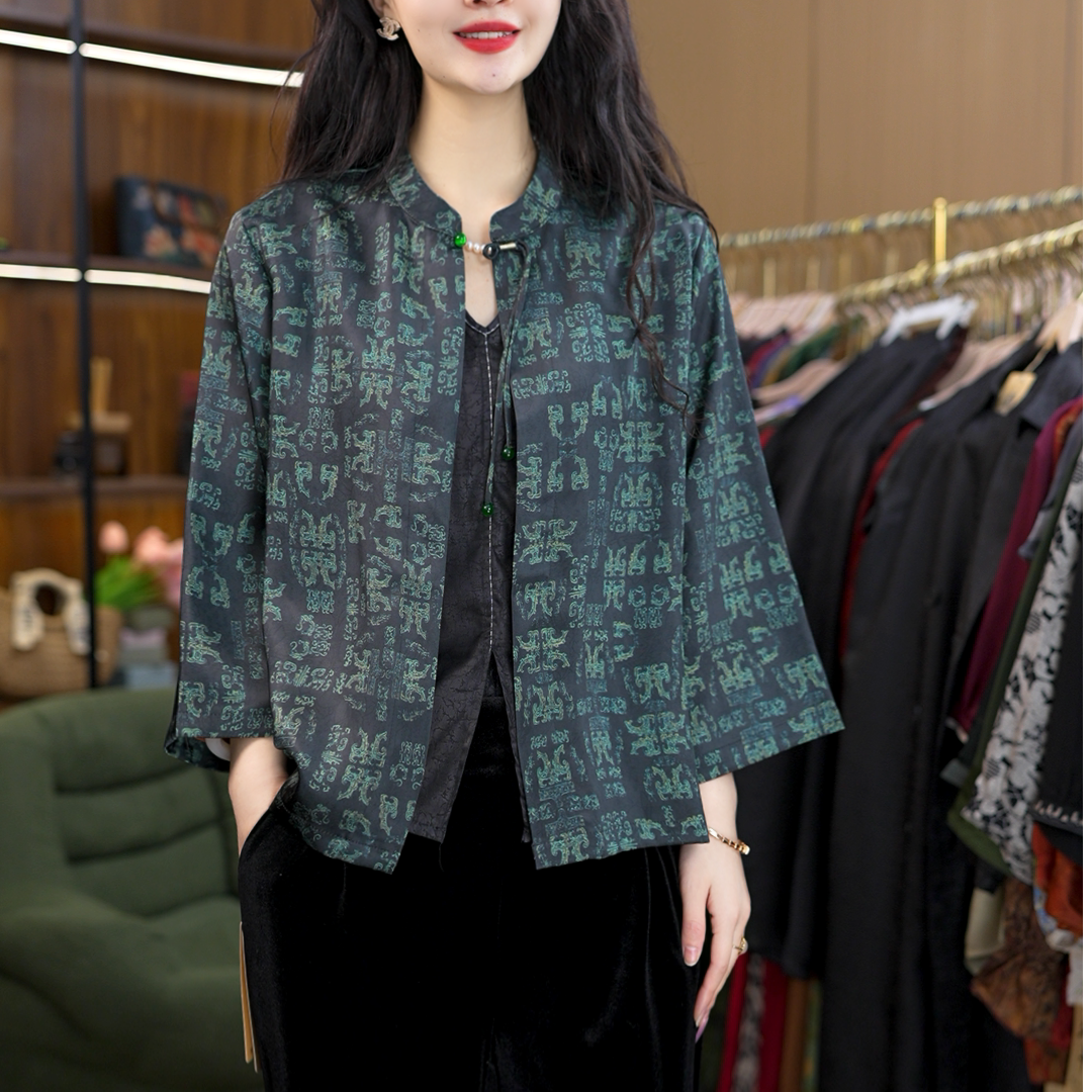 5568-10新款舒适时尚印花休闲上衣