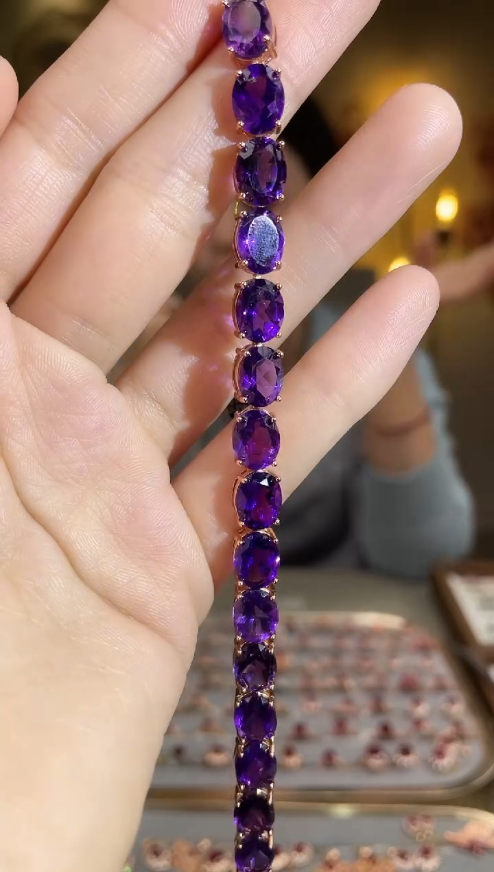 银S925镶嵌手链水晶手链