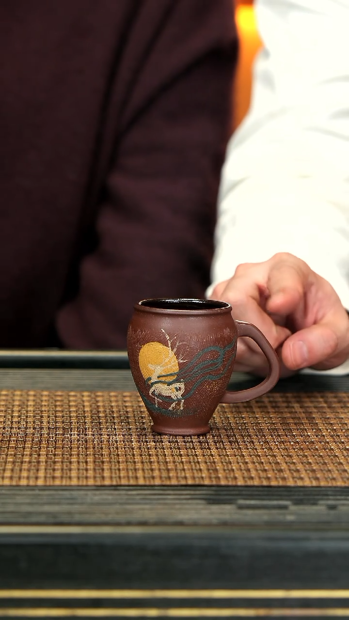 【闪购商品】紫砂茶壶SS69九色鹿 把杯