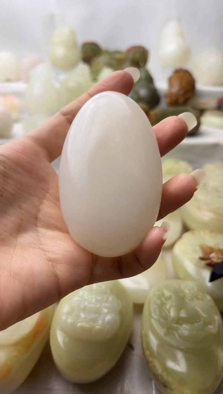 石材方解石手把件不退换原石