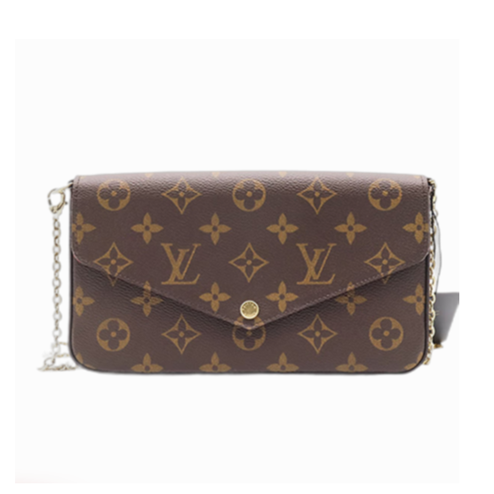 99新 LouisVuitton/路易威登 三合一老花帆布链条包单肩包【盒】
