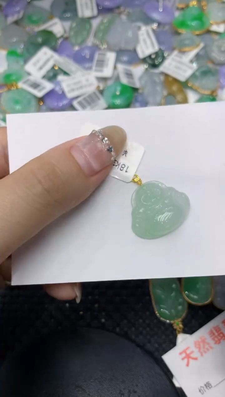 【闪购商品】翡翠颈饰18K金镶嵌2222222222