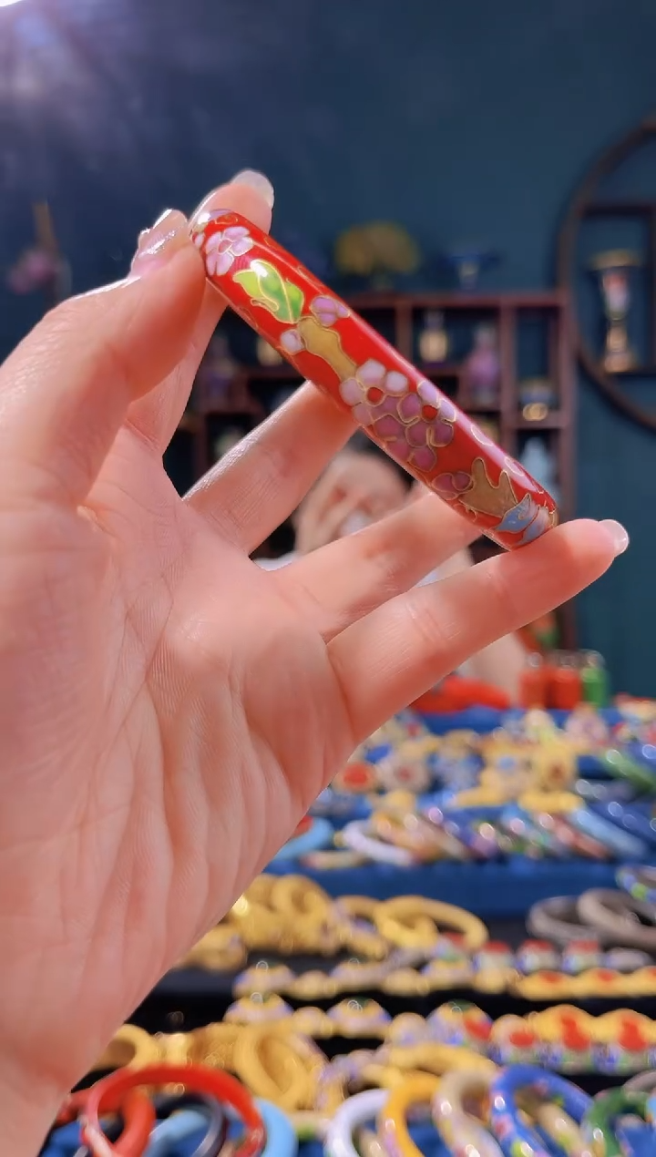 【闪购商品】景泰蓝棍镯大红色