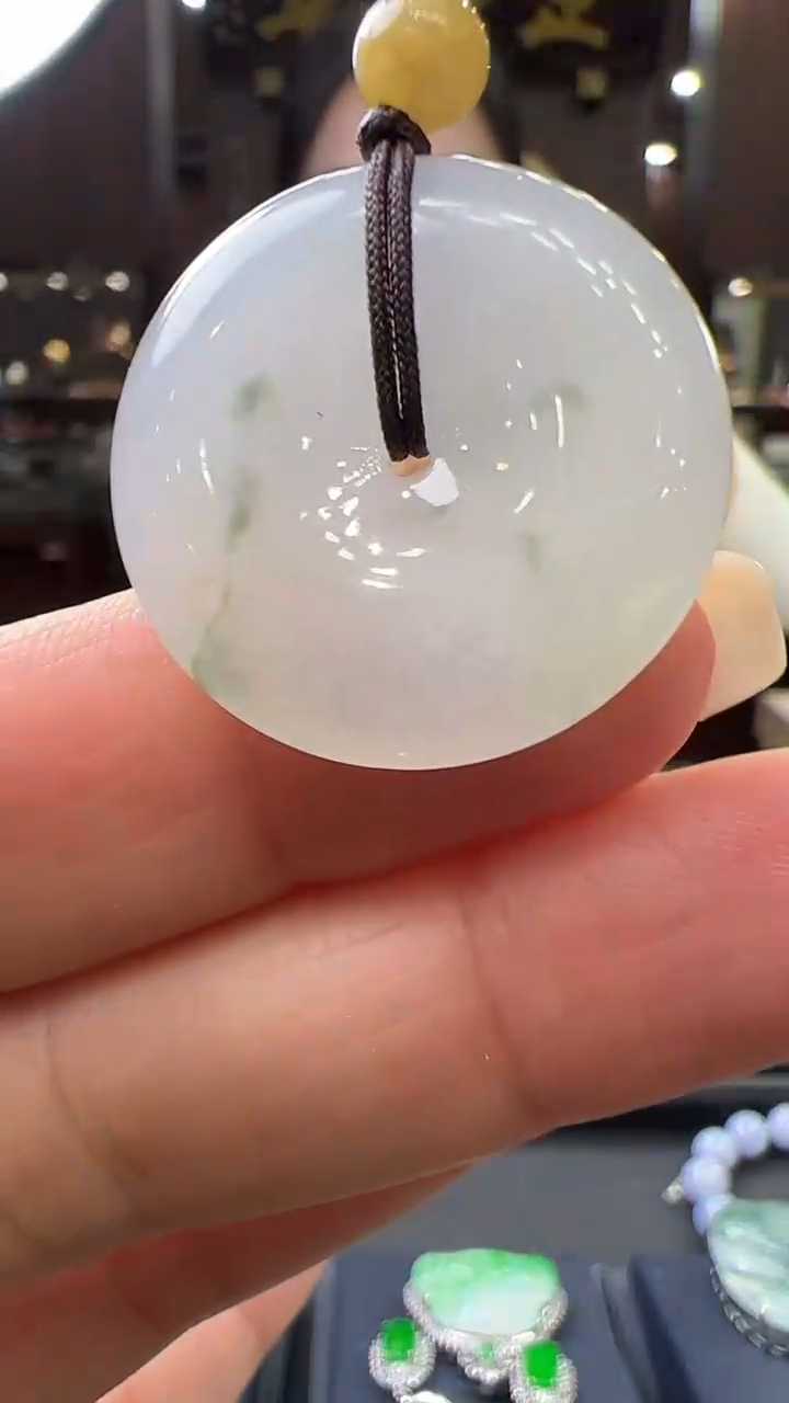 【闪购商品】翡翠挂件未镶嵌平安扣手机挂