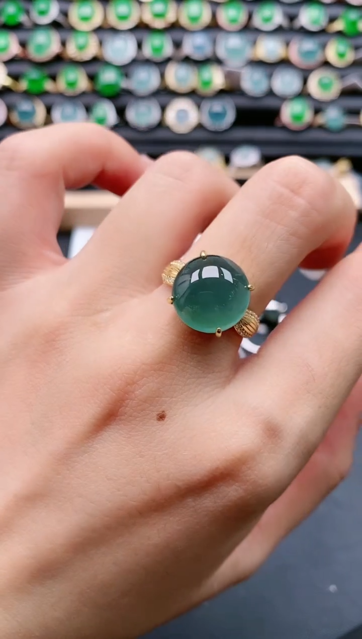 【闪购商品】翡翠戒指银S925镶嵌11111