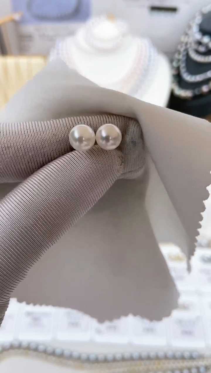 【闪购商品】海水珍珠耳饰18K金镶嵌特选福利6-7mm不退不换