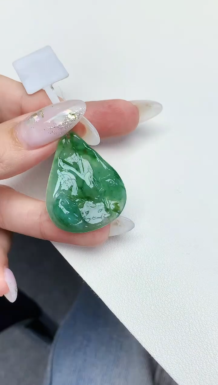 定制翡翠未镶嵌001ee-毛货挂件