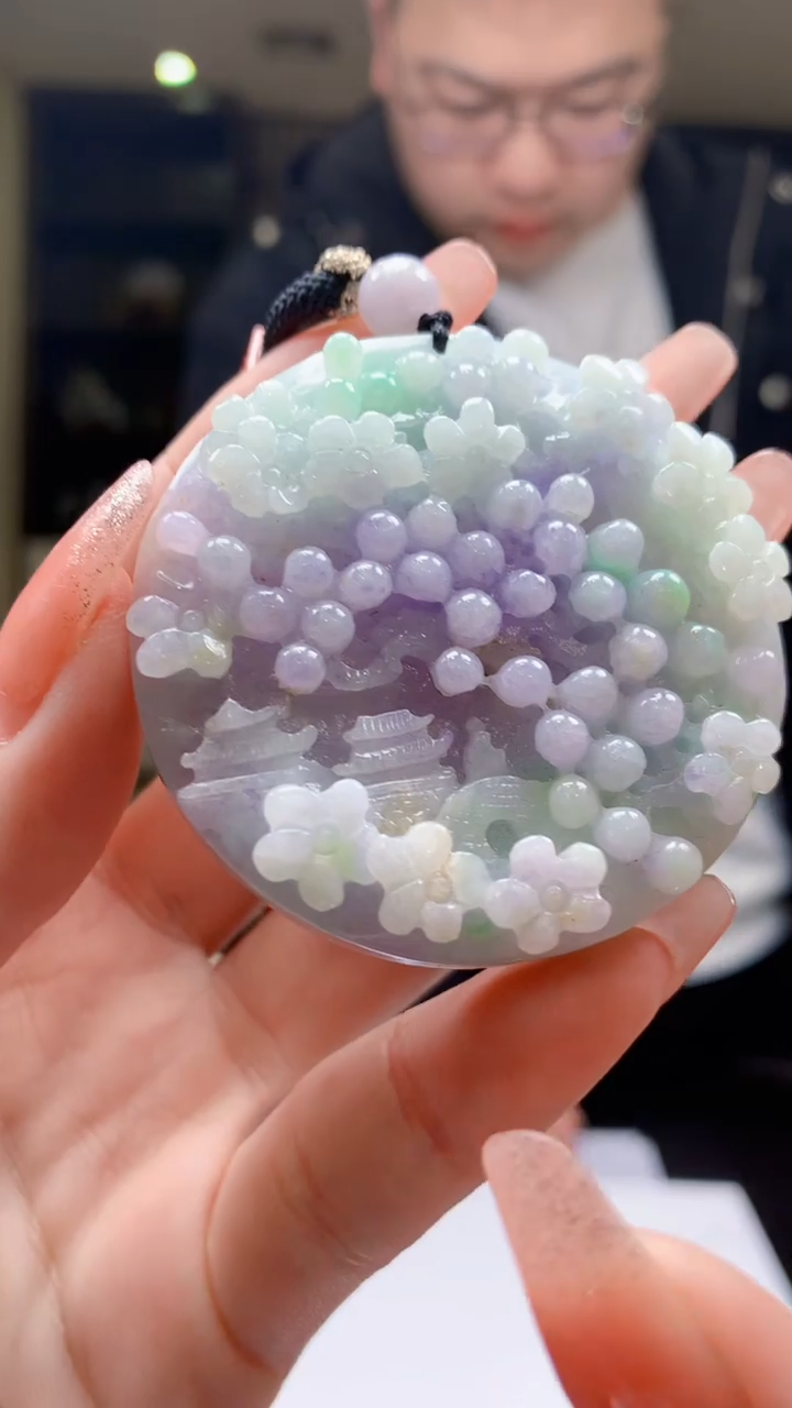 【闪购商品】定制翡翠未镶嵌1074-毛货挂件28