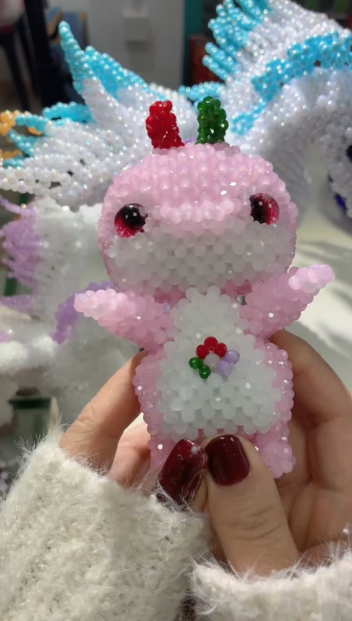 玻璃0688卡4水晶材料包1套粉豚豚