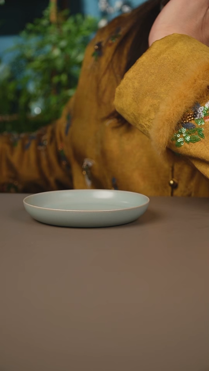 仿古天青丰华碟微暇