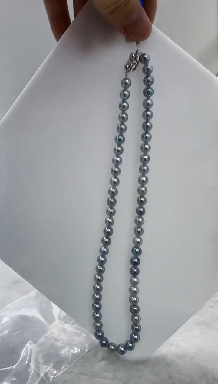 【闪购商品】海水珍珠DA未镶嵌t862 灰珠串7