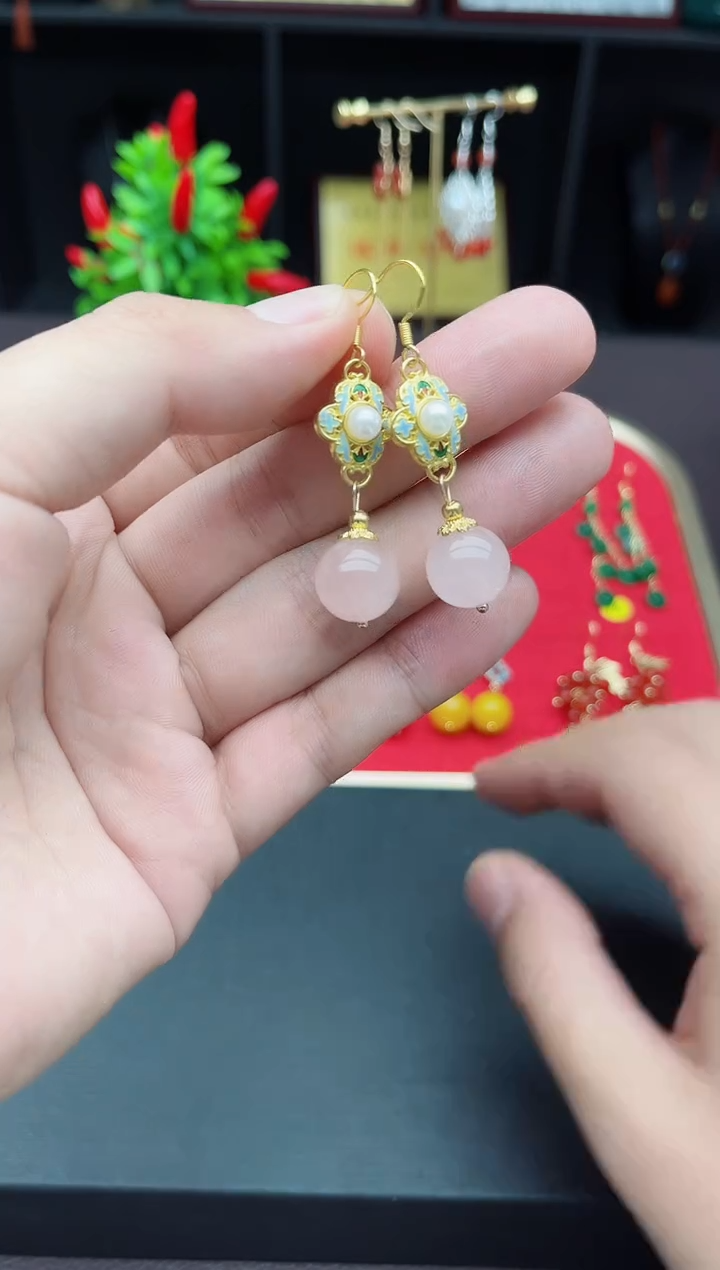 【闪购商品】水晶耳饰银S925镶嵌214000