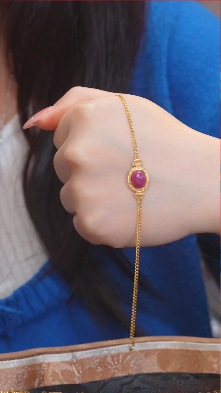 【闪购商品】红宝石手链18K金镶嵌（3.5ct）@@U6698