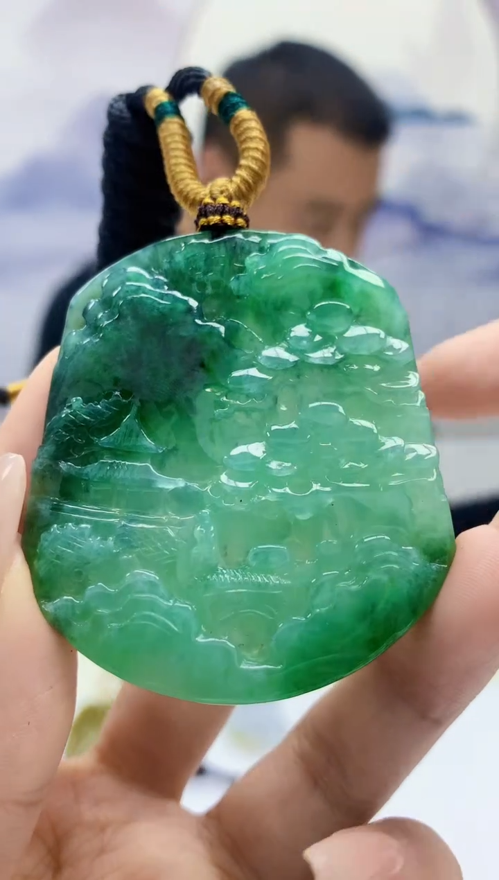 定制翡翠未镶嵌4898kk-毛货挂件91