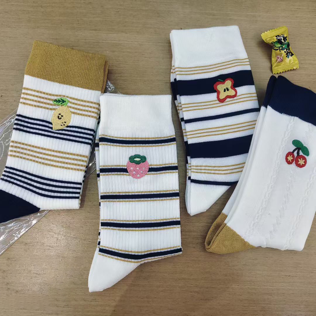 秋冬甜衣舞香氛棉袜女袜ins水果香防汗防臭抗菌不起球