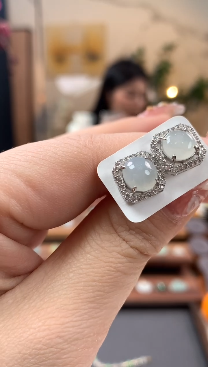 【闪购商品】翡翠耳饰未镶嵌耳饰