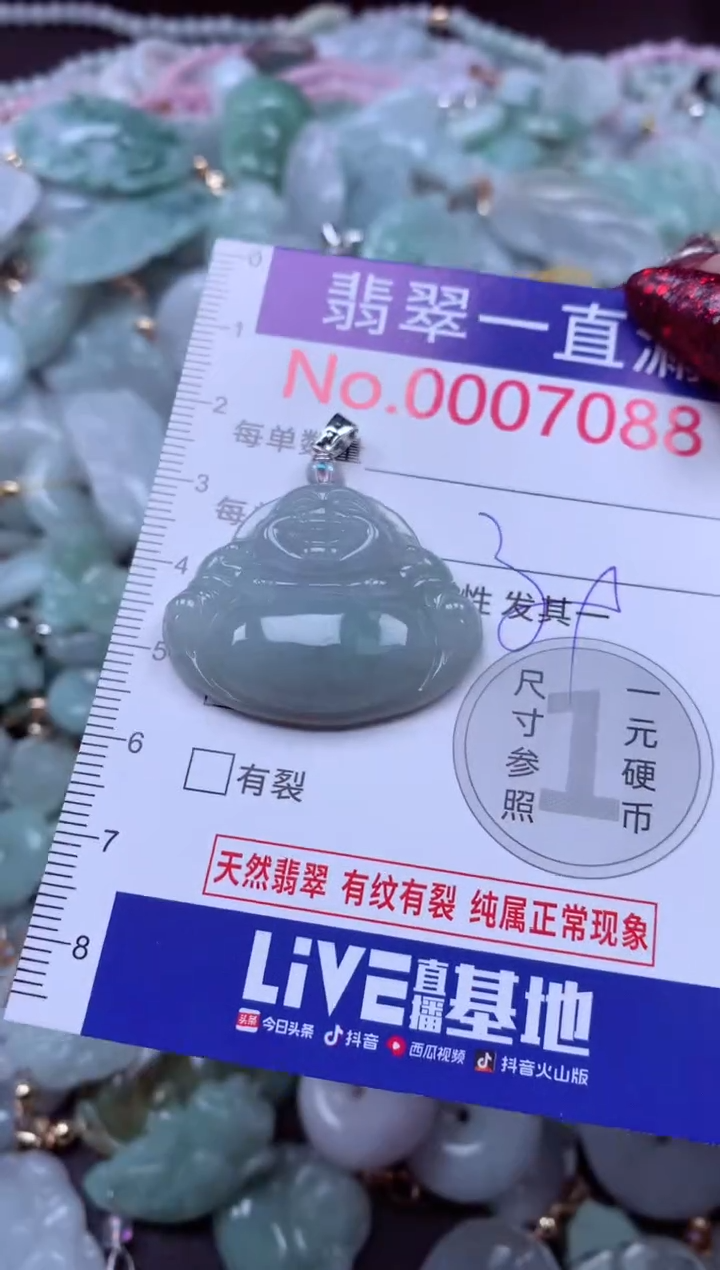 吊坠(不含链)未镶嵌翡翠7088