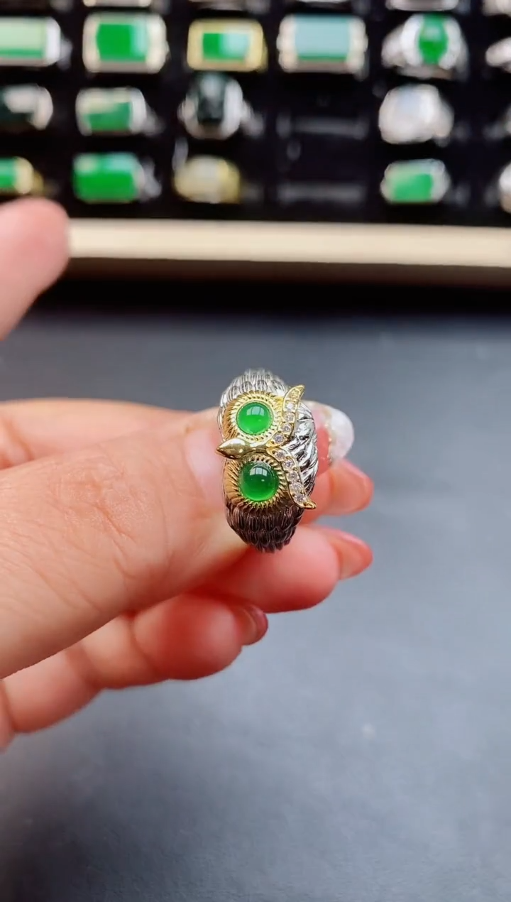【闪购商品】翡翠戒指银S925镶嵌508050