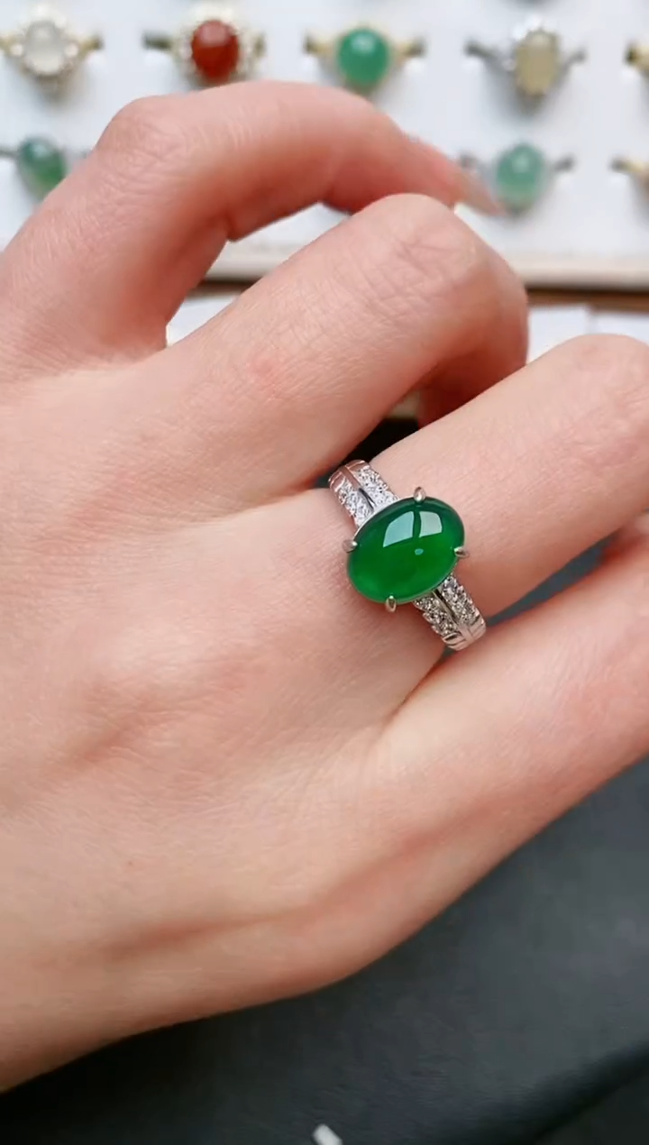 【闪购商品】翡翠戒指银S925镶嵌....