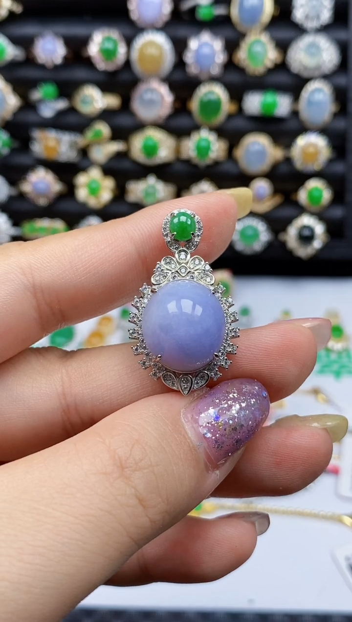 银S925镶嵌戒指翡翠1653