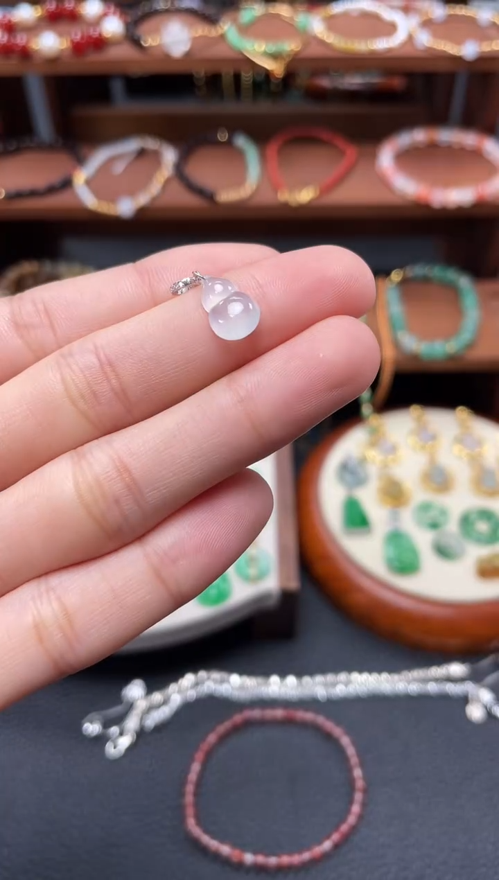 【闪购商品】翡翠吊坠(不含链)18K金镶嵌一个  JK521