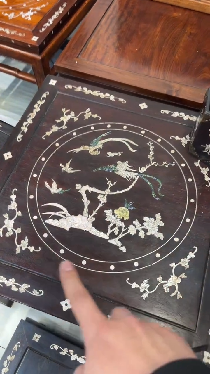 【闪购商品】木鸟踏花枝方桌方桌