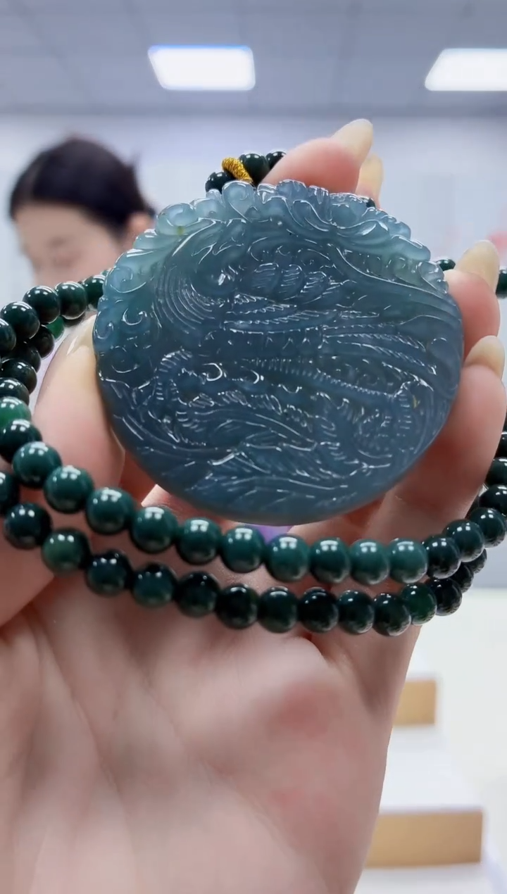 未镶嵌定制翡翠4812jw-毛货挂件赠珠链47