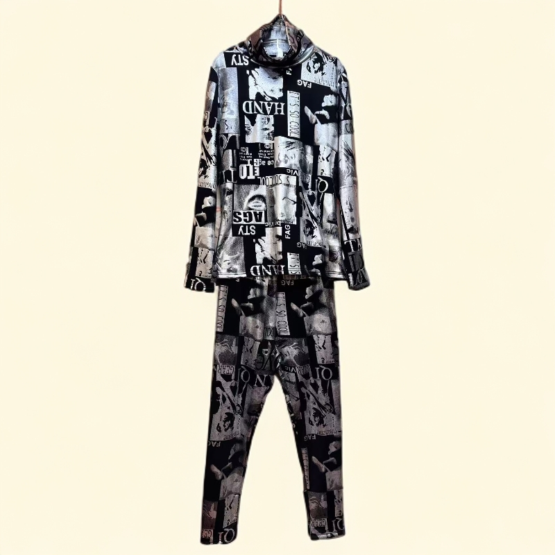 【加绒加厚】高端立领烫金打底衫200