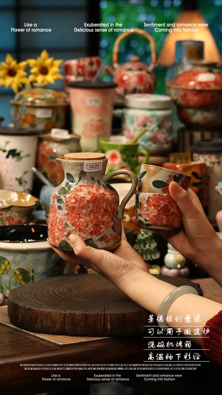陶瓷景德镇高温釉下彩手工手绘款式@A0035@
