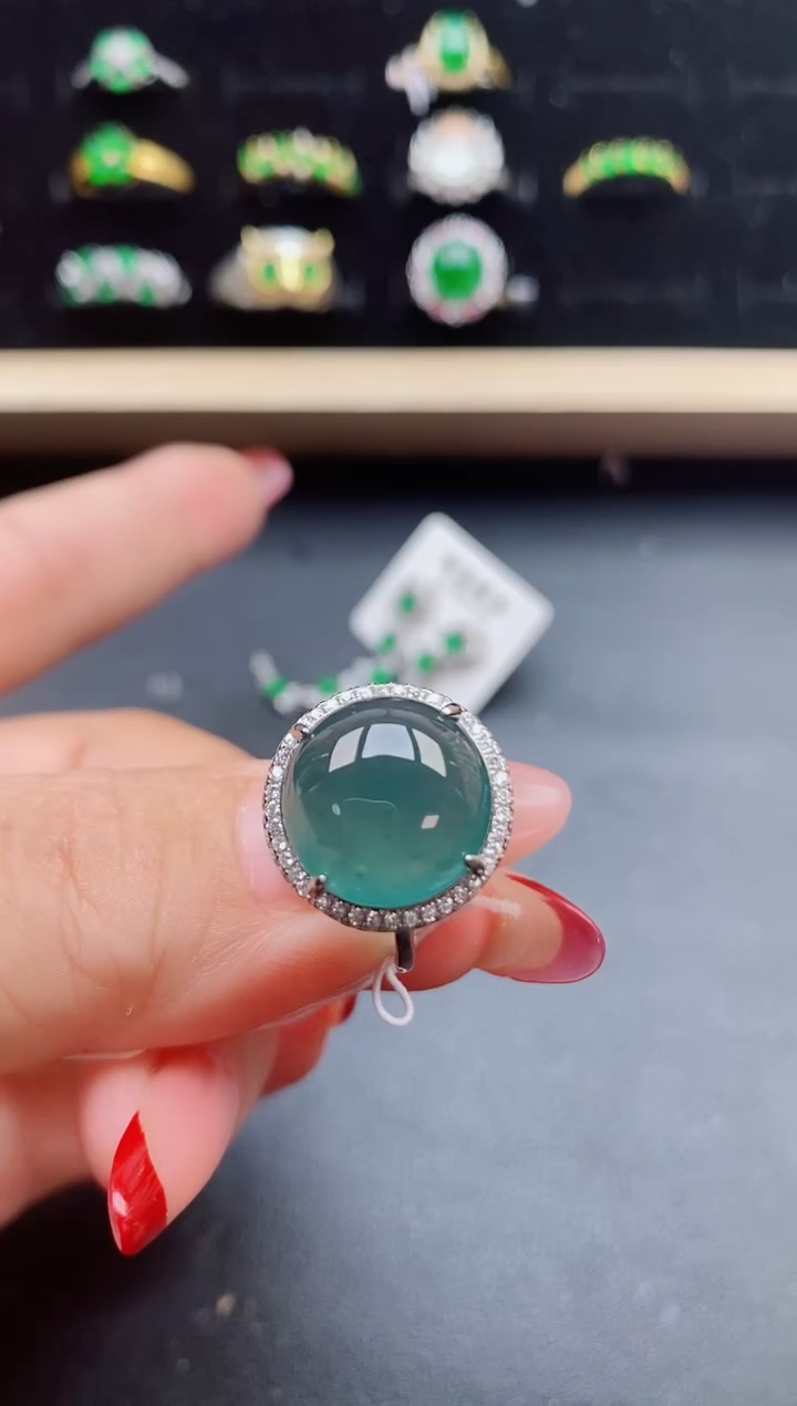 【闪购商品】翡翠戒指银S925镶嵌321321