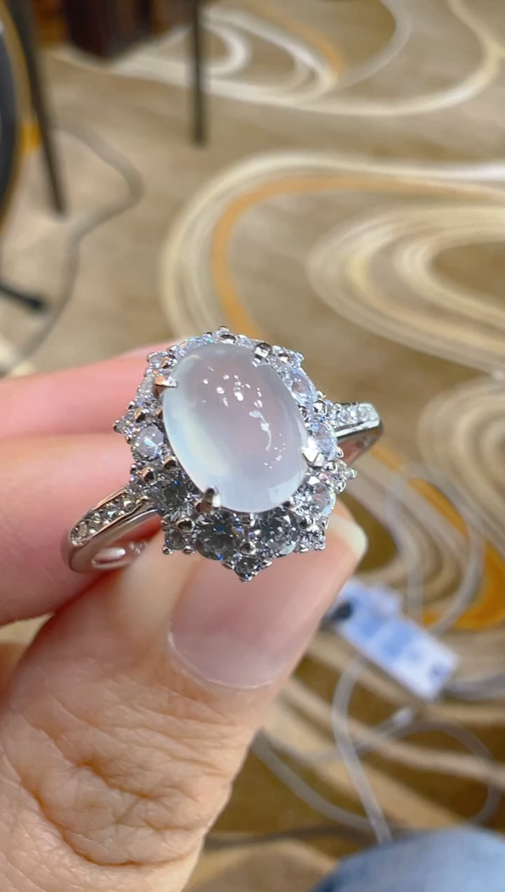 银S925镶嵌戒指翡翠多样性团购发一件