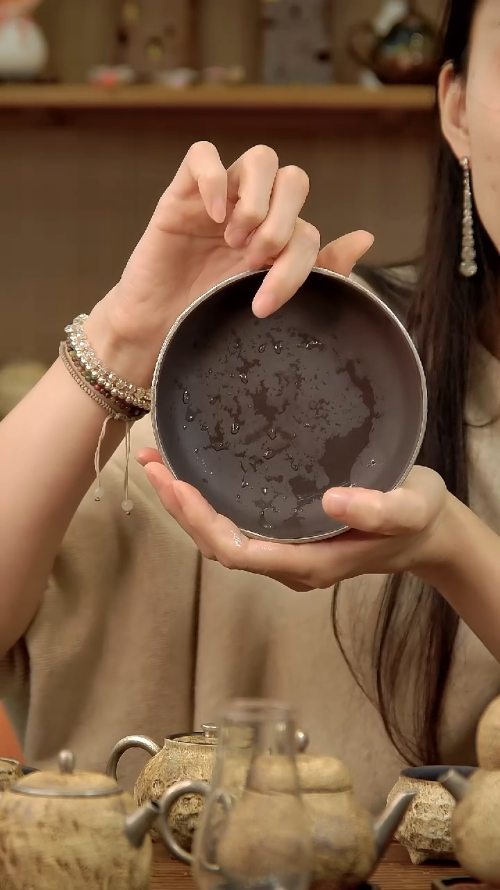 言野手作 粉引仿古三足壶承