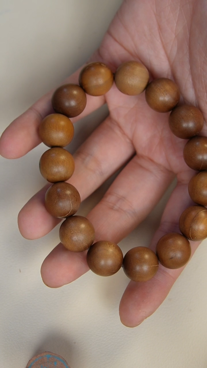 【闪购商品】檀香木手串/手链老山檀香1.5圆珠单圈土埋瑕疵