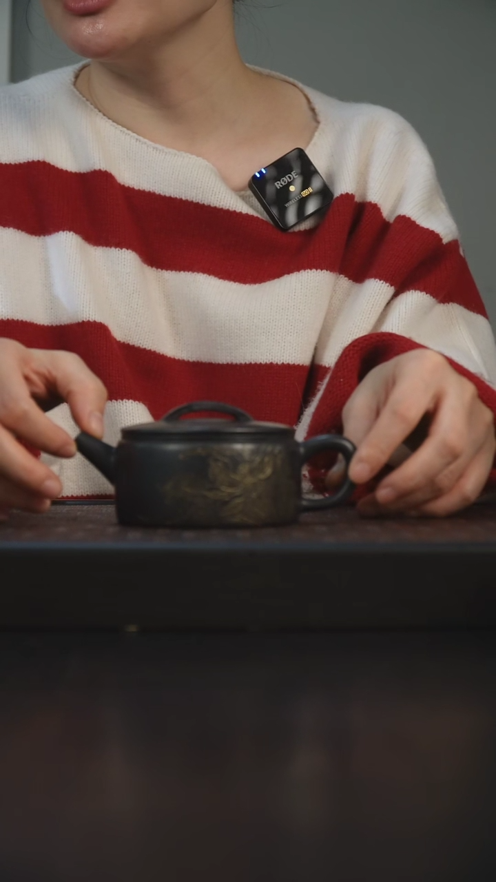 【闪购商品】紫砂茶碗黑金星蓝汉瓦壶170cc