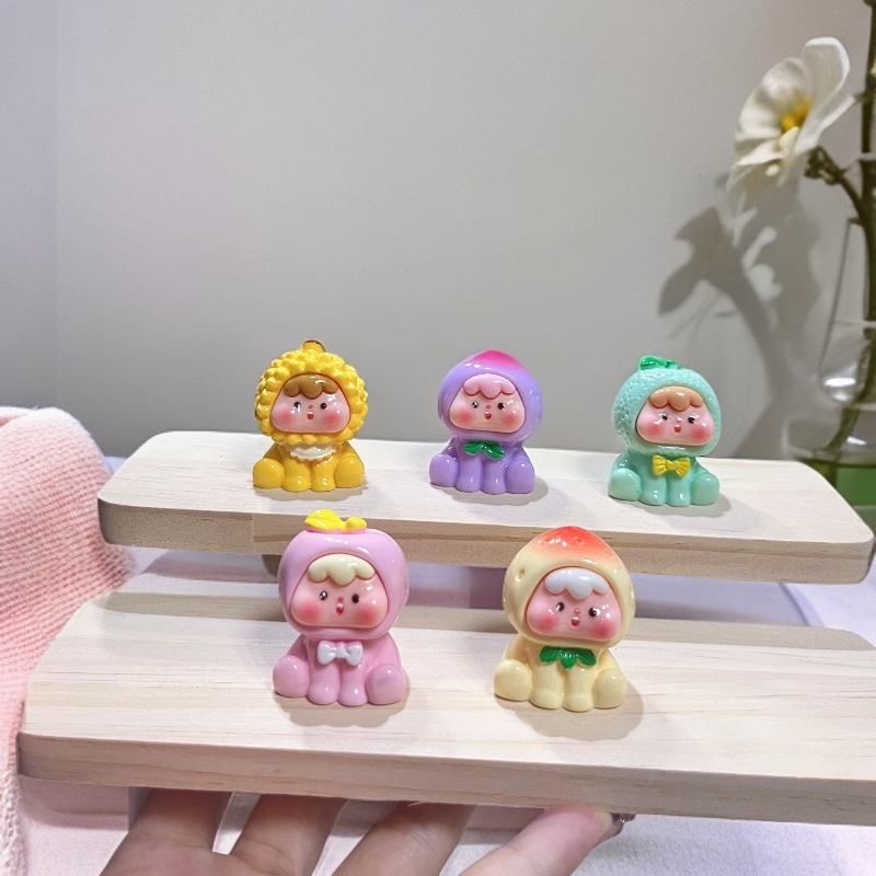 新配色立体亮面水果崽崽可DIY用于桌面车载装饰