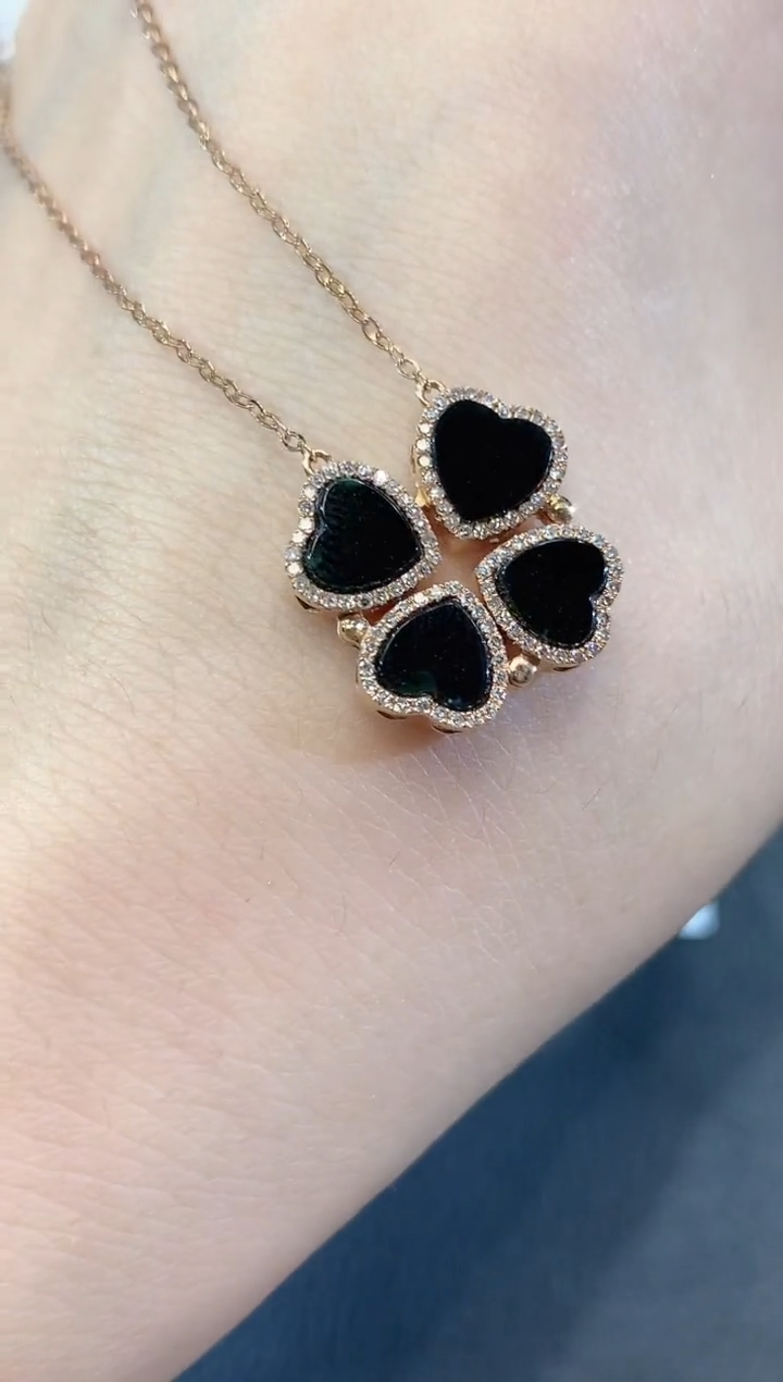 【闪购商品】翡翠18K金镶嵌套链D18一件