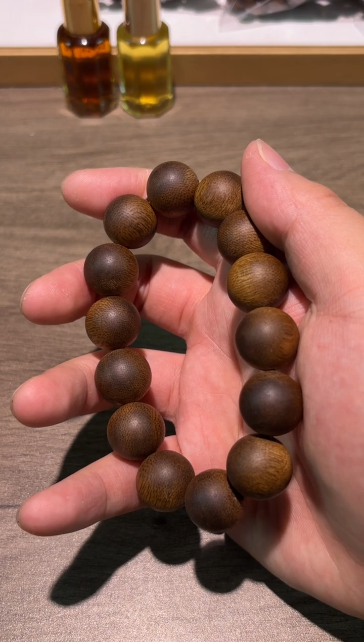 沉香手串越南芽庄白奇楠精品老料单圈16