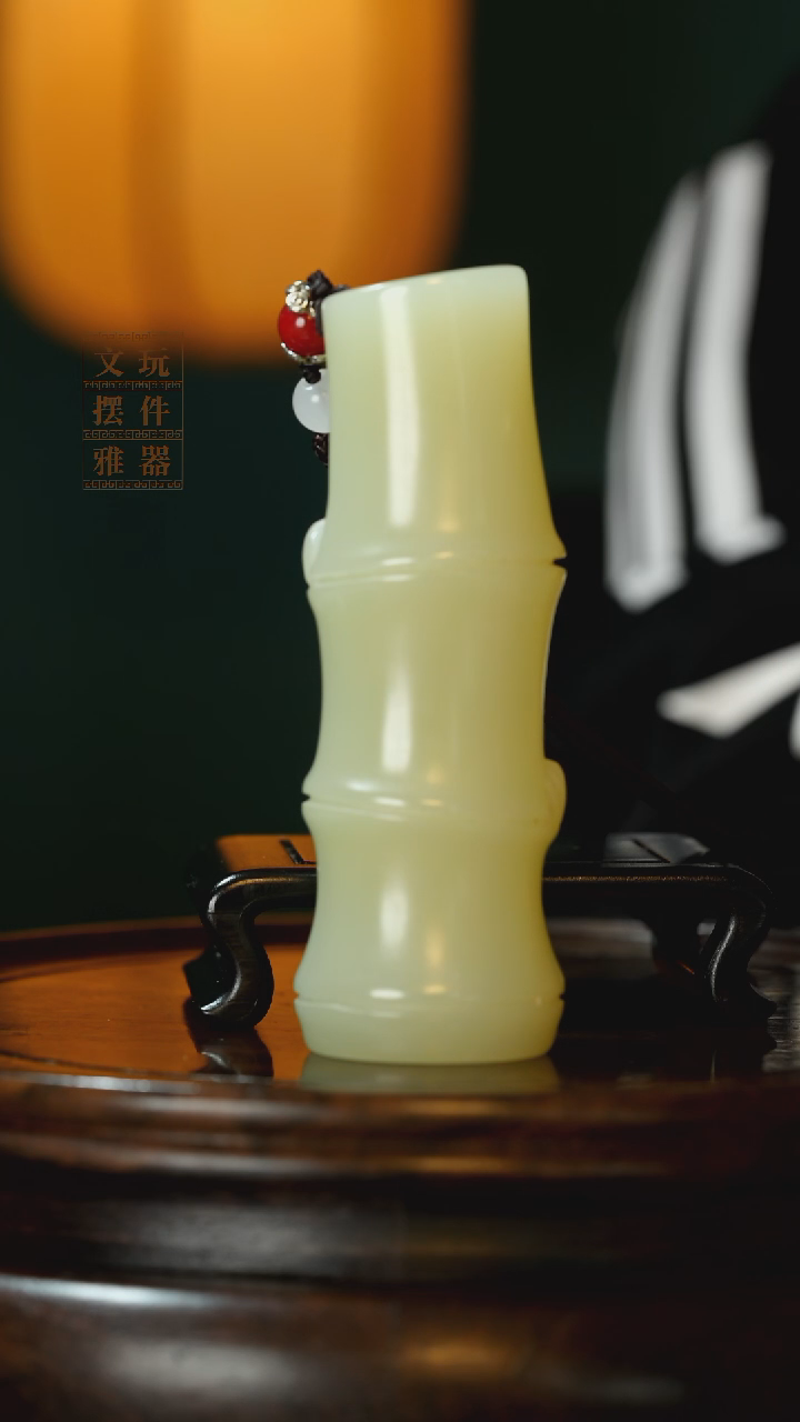 玉《节节高升》手把件摆件