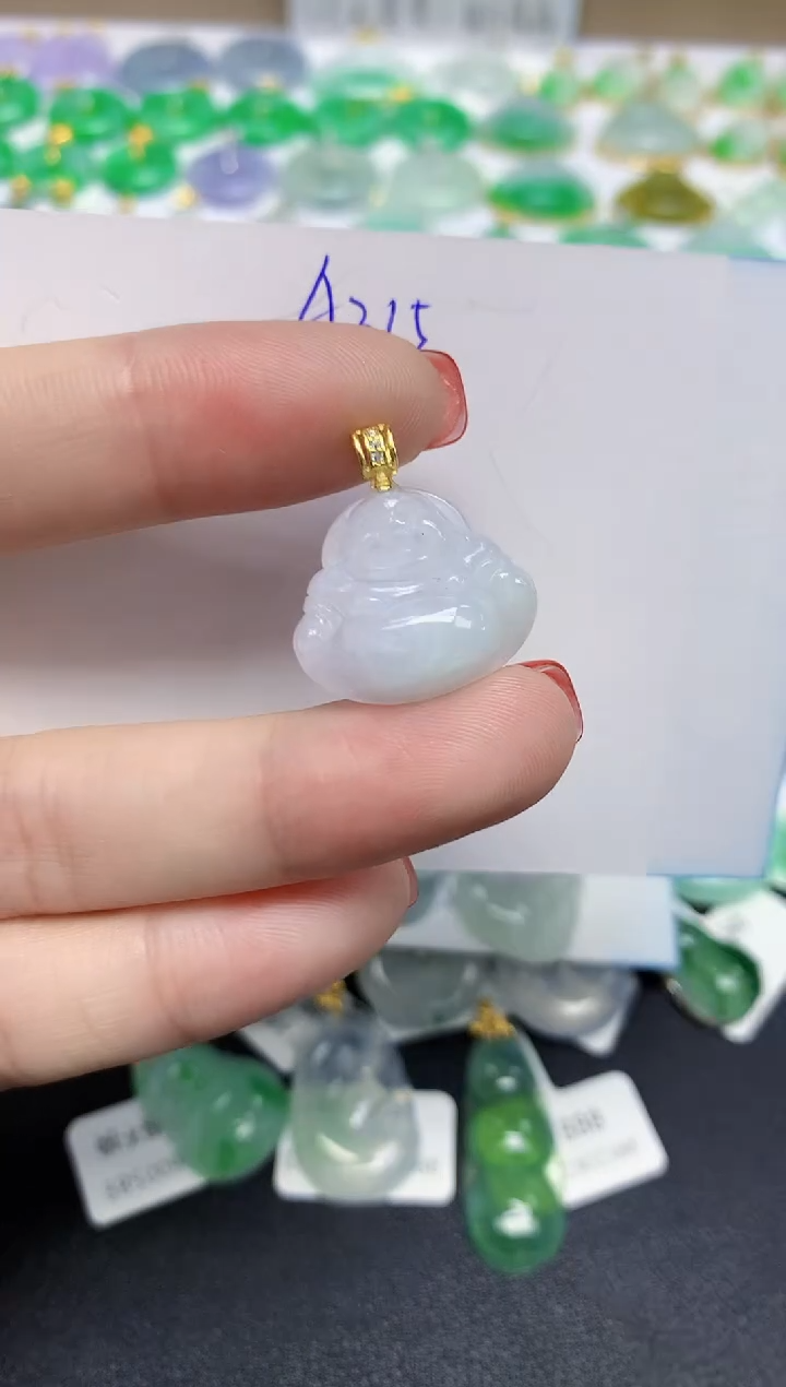颈饰未镶嵌翡翠天然缅甸翡翠A货翡翠百元以上9元证书费自理