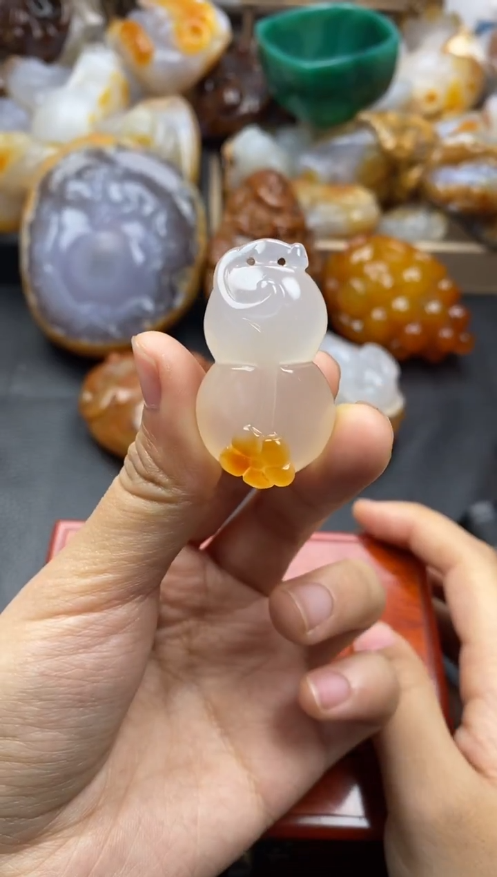 未镶嵌手把玛瑙/玉髓@**梅00